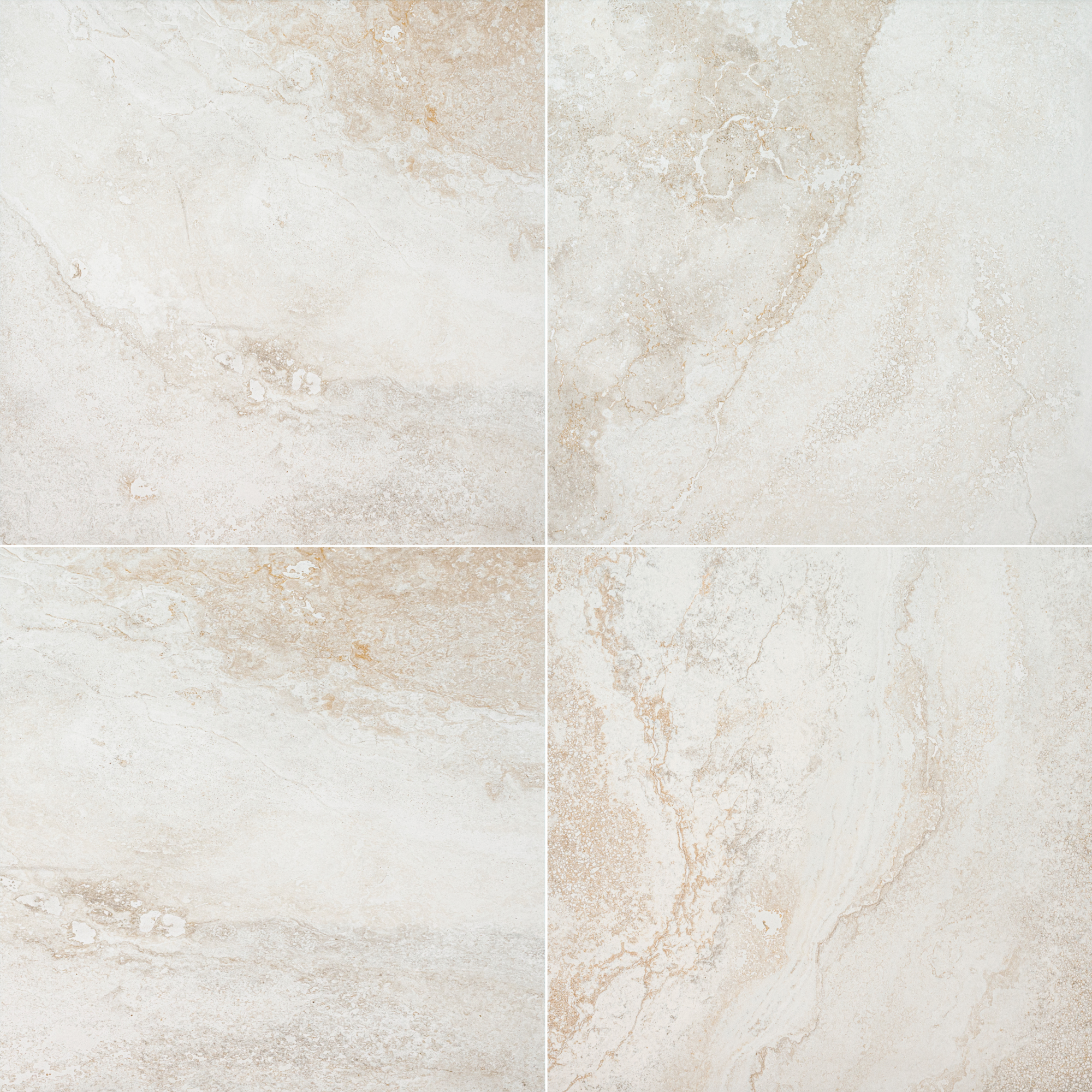 Ackland Westvale Terrano Matte Porcelain Pavers — 24in. x 24in., Limestone Look, Model# NTE-LSC-062